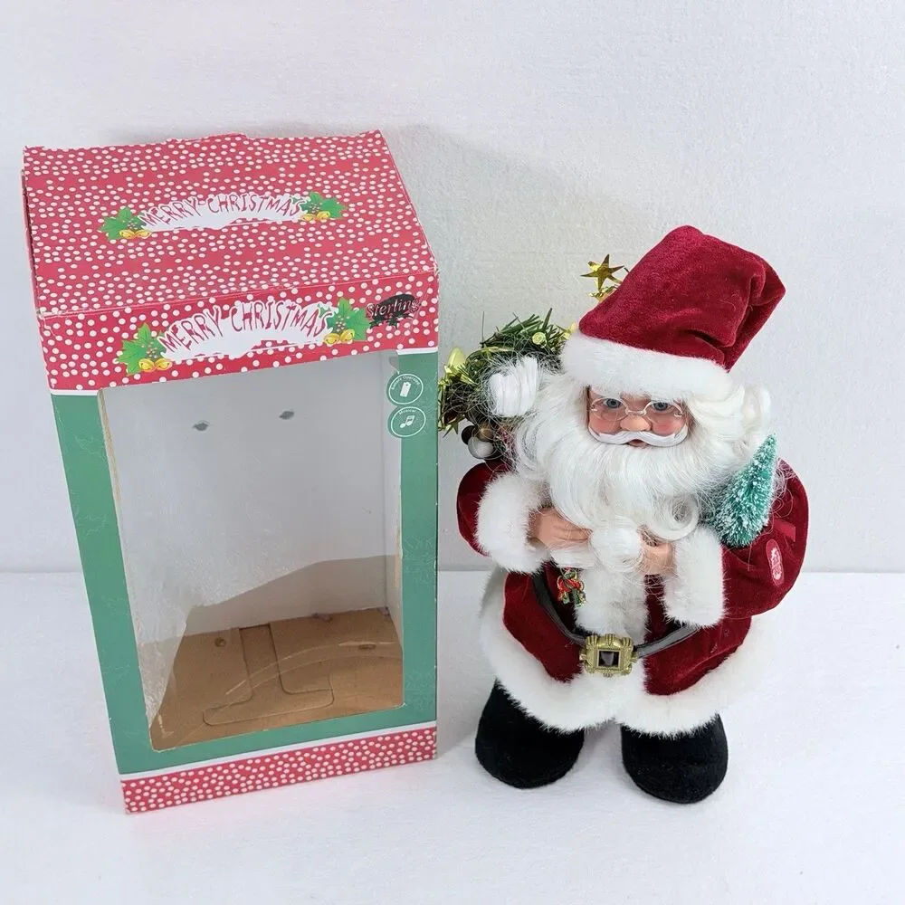 Vintage Santa Claus Singing Jingle Bells Christmas Holiday Decoration SINGS ONLY